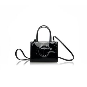 Telfar Small Black Patent Shopping Bag NWT